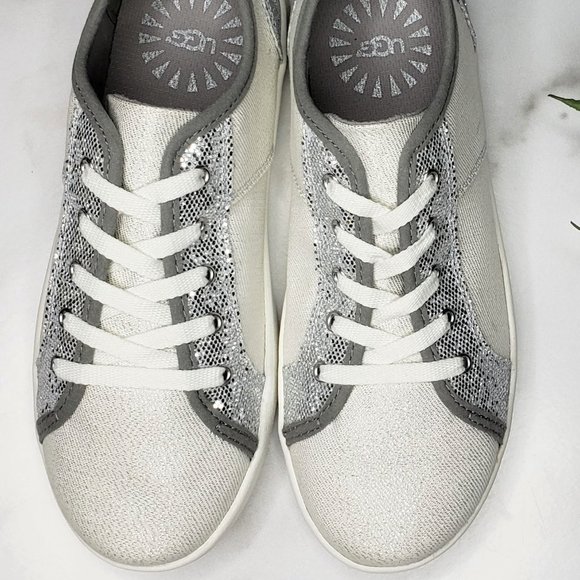 NWOT UGG Canvas Lace-up Sparkle Sneaker, Women's 4 - Picture 7 of 7